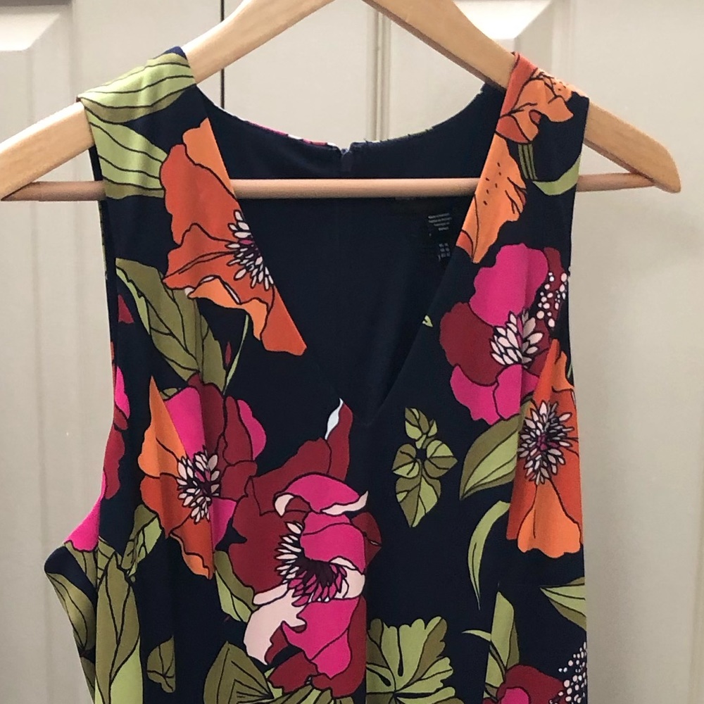 Maggy London Floral Dress with Pleats